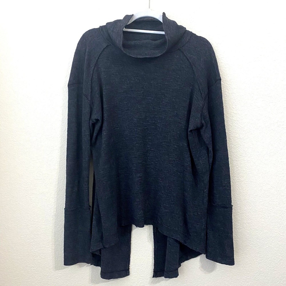 Free People We the Free Womens Sweater Large Split Back Cowl Neck OB536113 - Picture 2 of 10